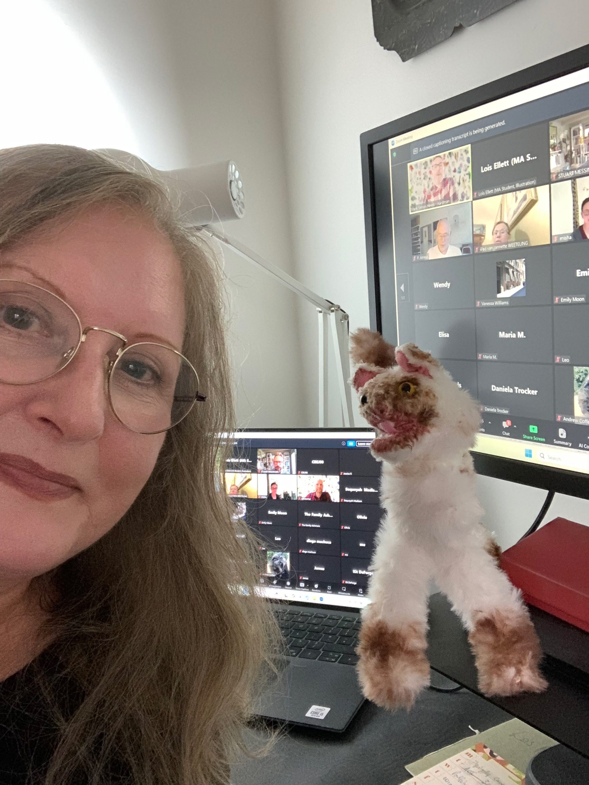Aardman Stop Motion training - with handmade armature cat puppet