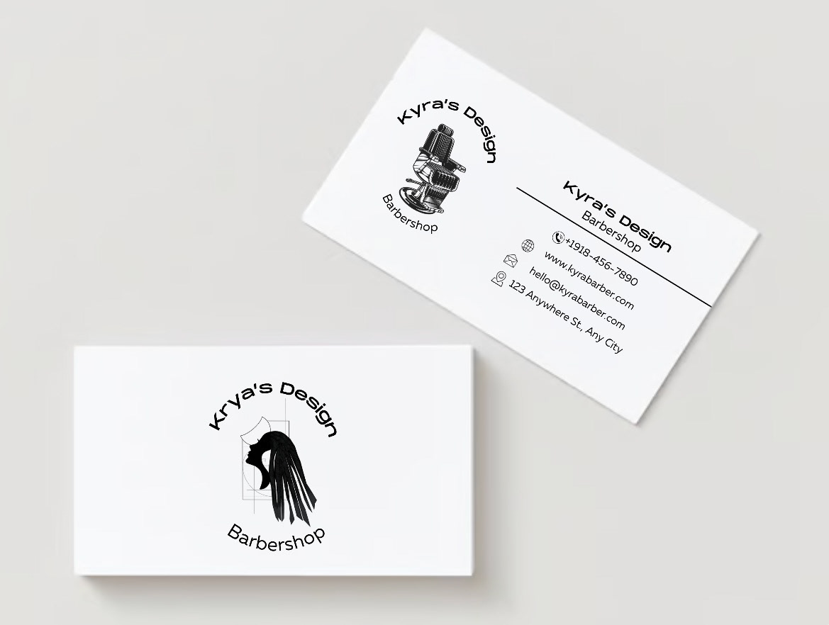 Mock Business cards for a barber 