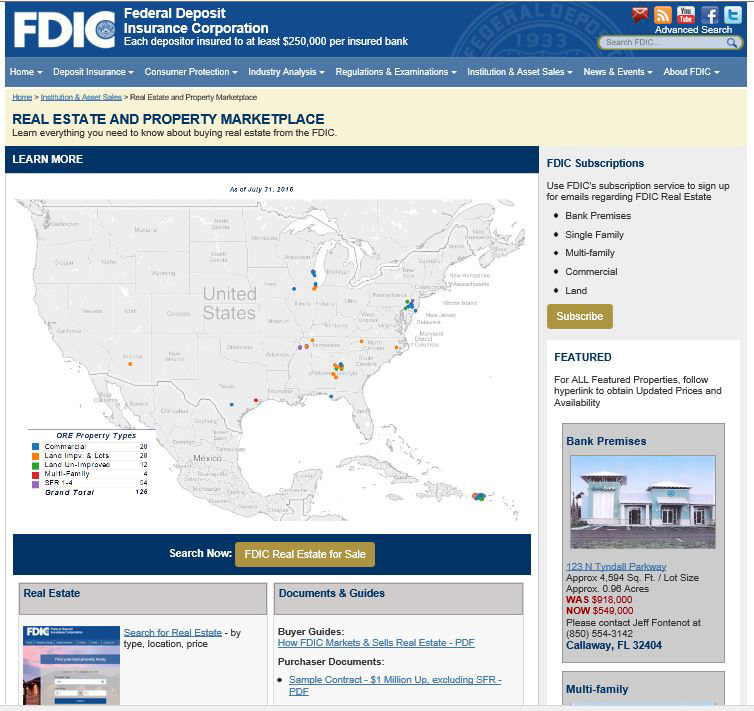 Real Estate and Property MarketPlace page