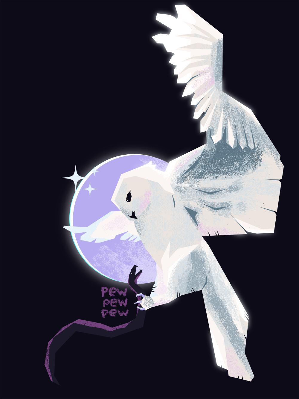 Owl and Snake Postcard