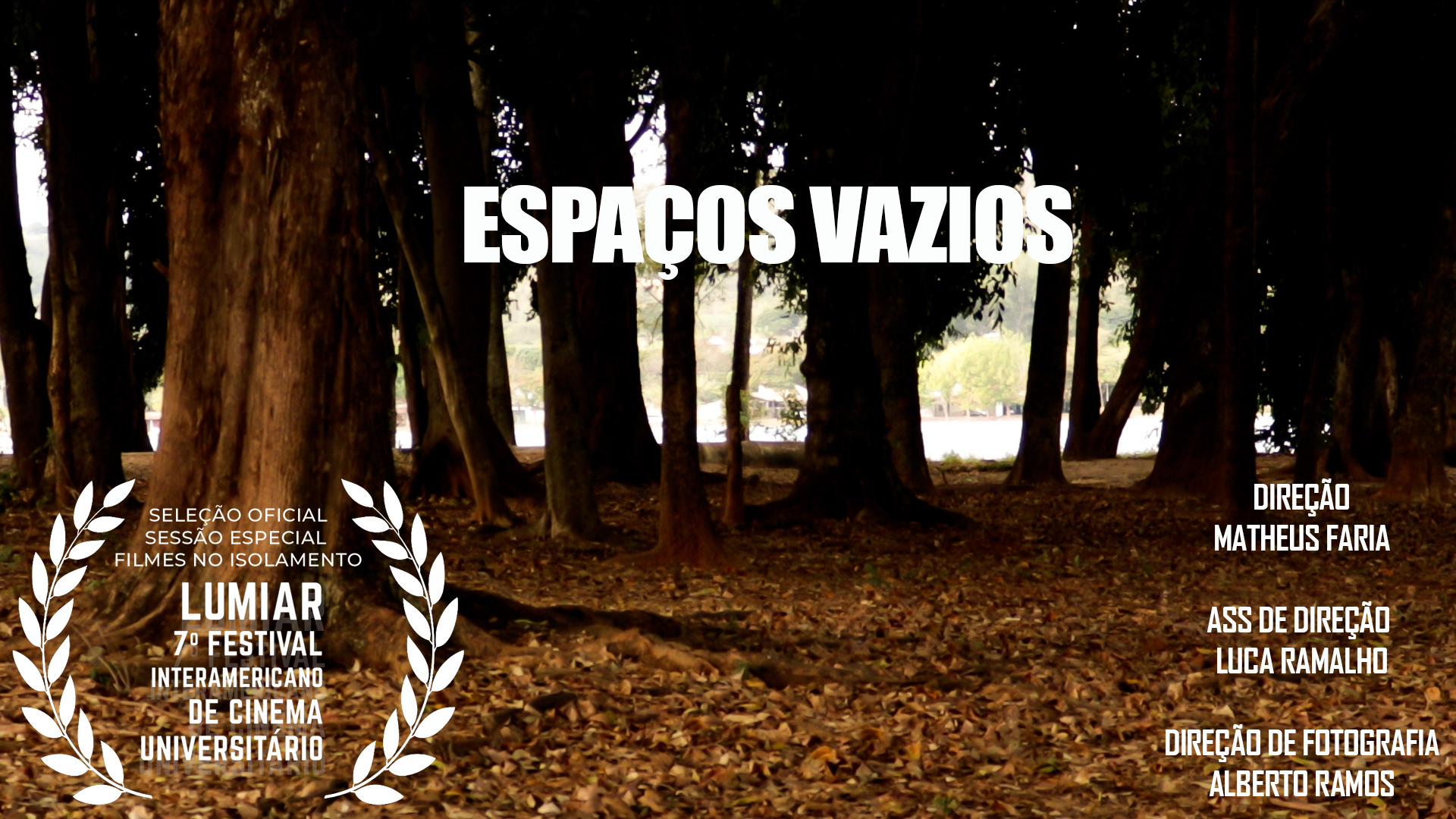 Diretor e Roteirista do curta - Espaços Vazios
