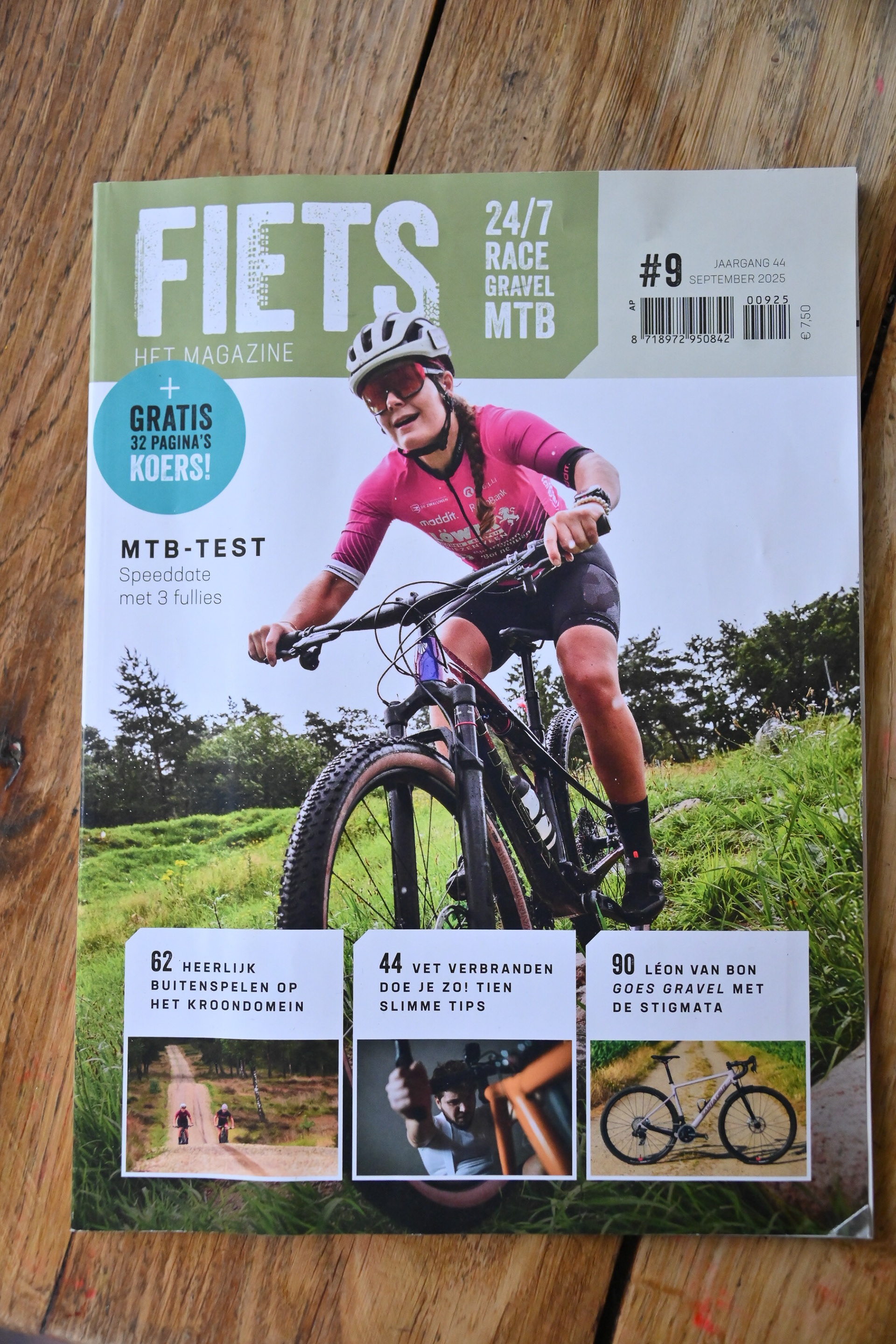 Fiets magazine met een cover 