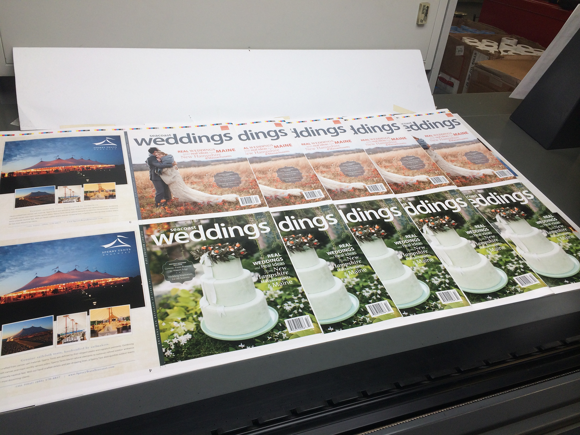 Publication Seacoast Weddings magazine cover design created by Artist and Graphic Designer Brett Davis, based in Toronto, Ontario.