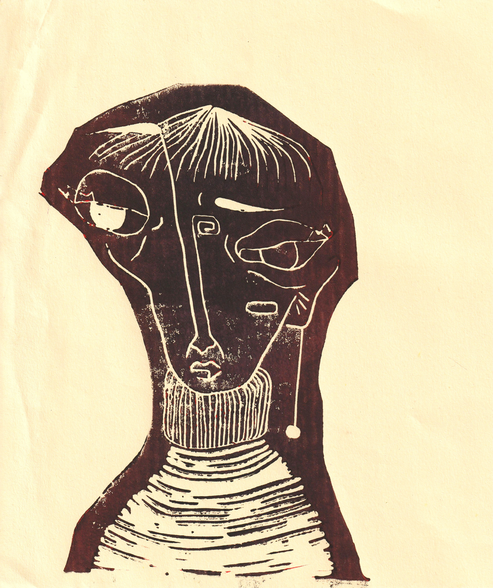 no name - 3003 linocut print, color variations