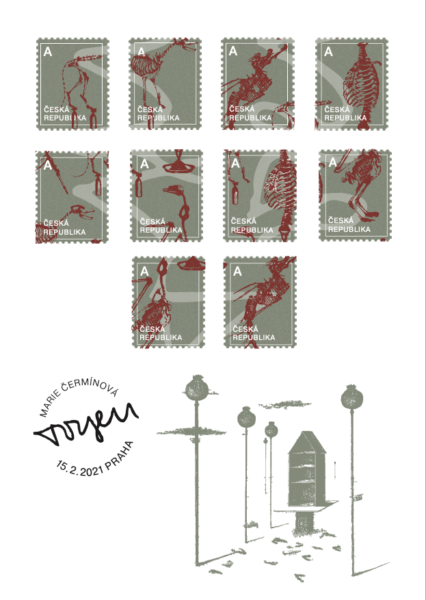 FDC - First Day Cover // stamps and envelope design, theme: painter Toyen