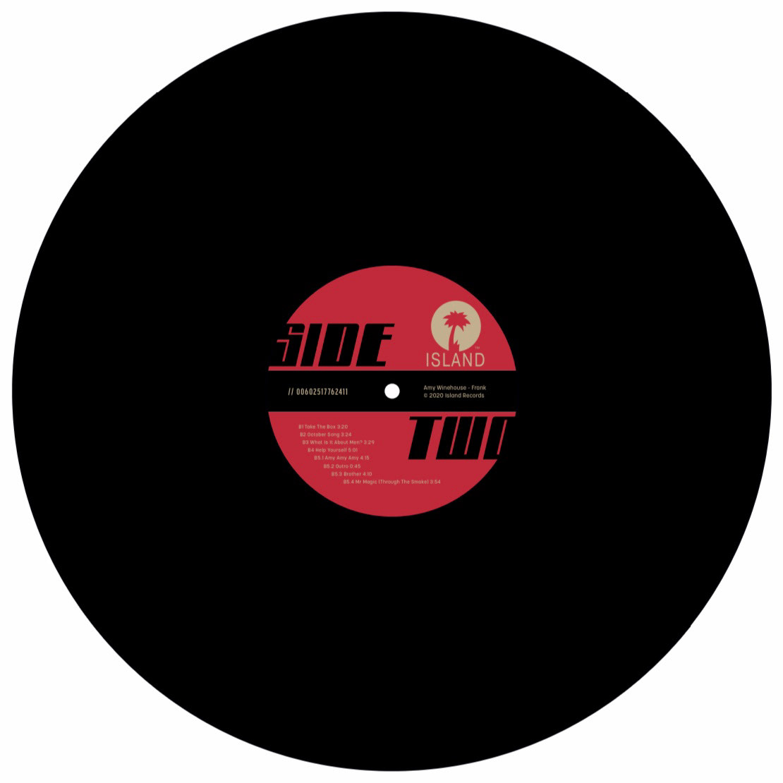 Amy Winehouse - Frank album LP design, SIDE TWO