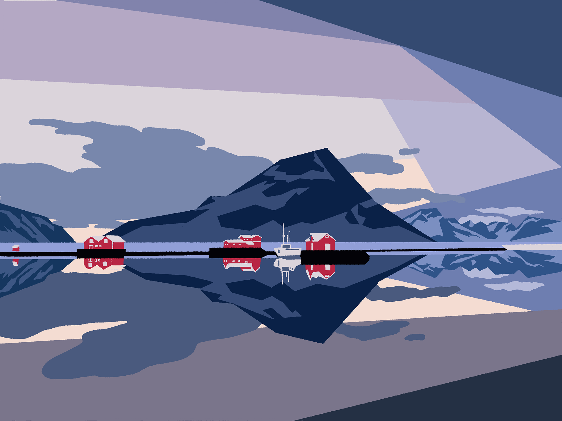 wallpaper illustrations // 2022, digital illustration, calendar collaboration with photographer Jan Brezina