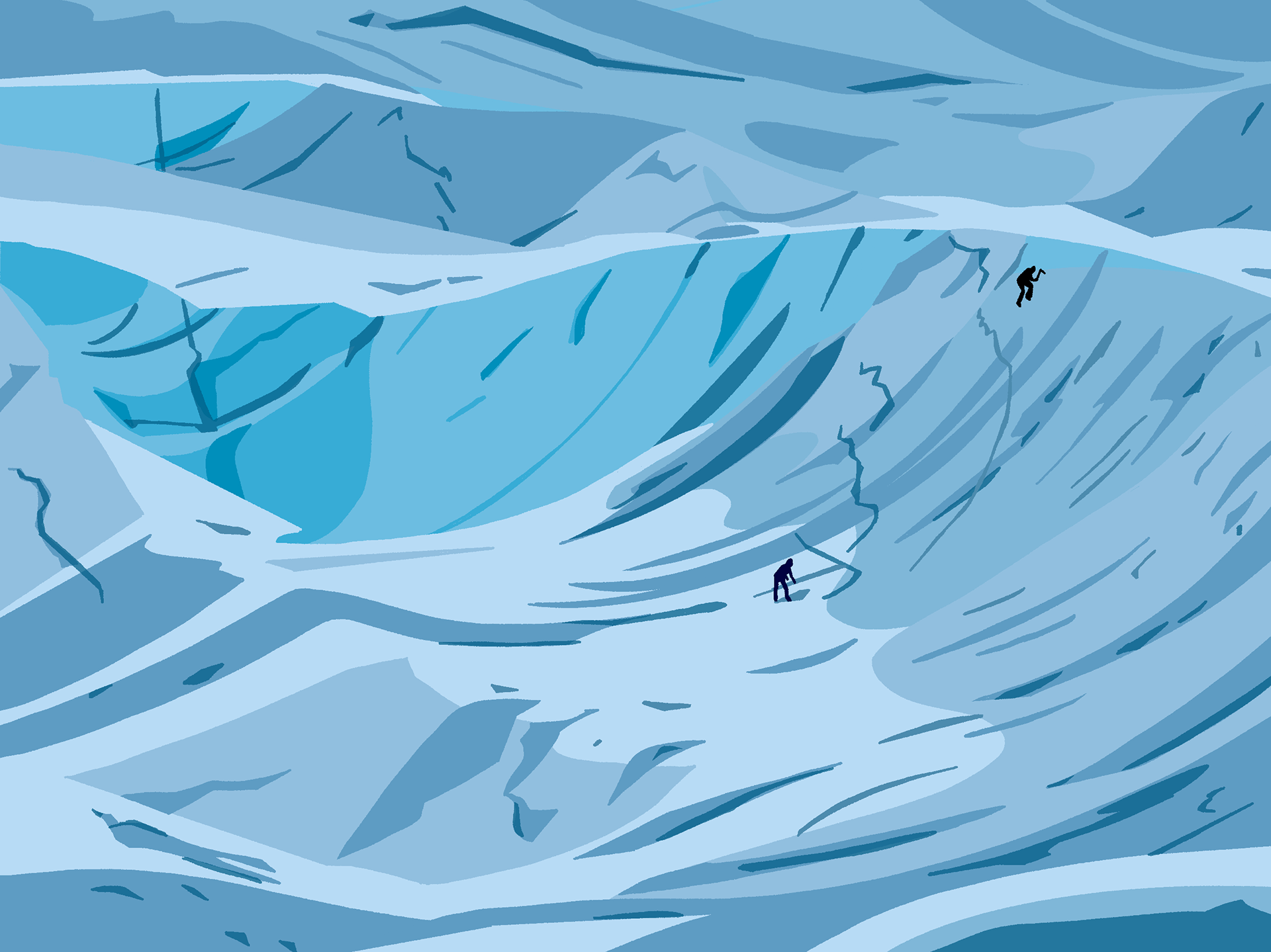 wallpaper illustrations // 2022, digital illustration, calendar collaboration with photographer Jan Brezina