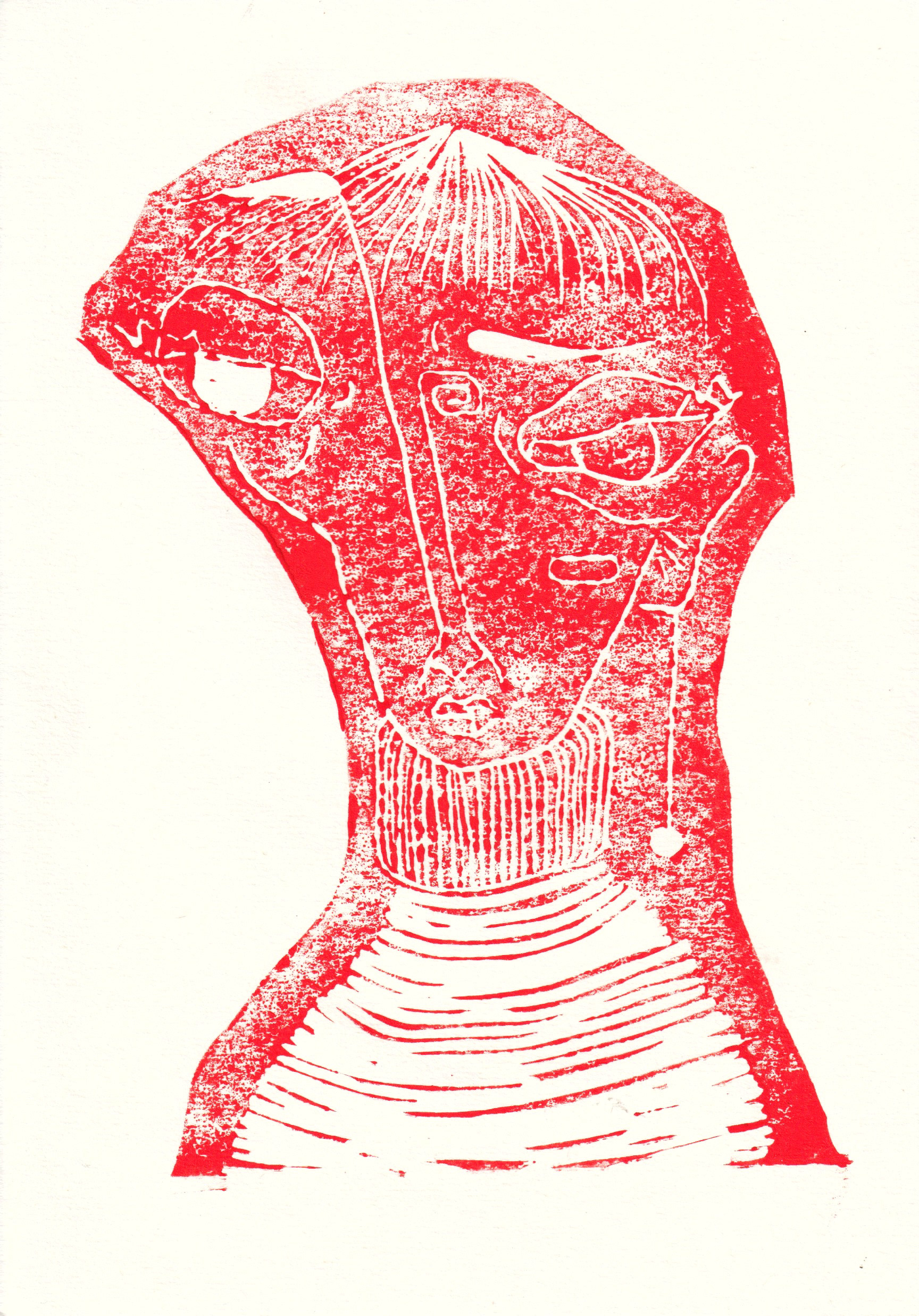 no name - 3003 linocut print, color variations