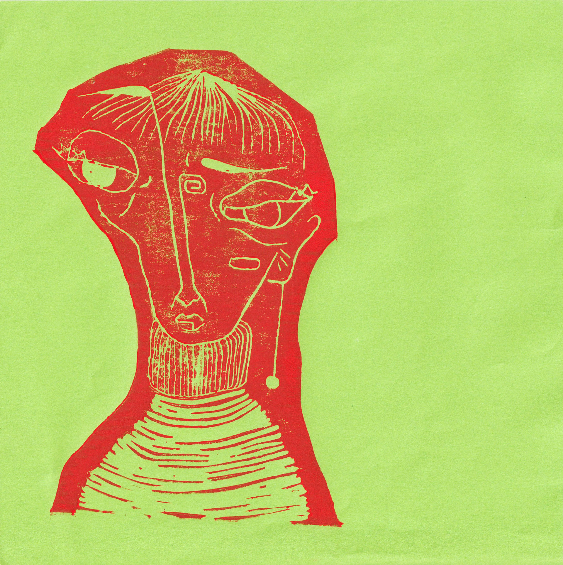 no name - 3003 linocut print, color variations