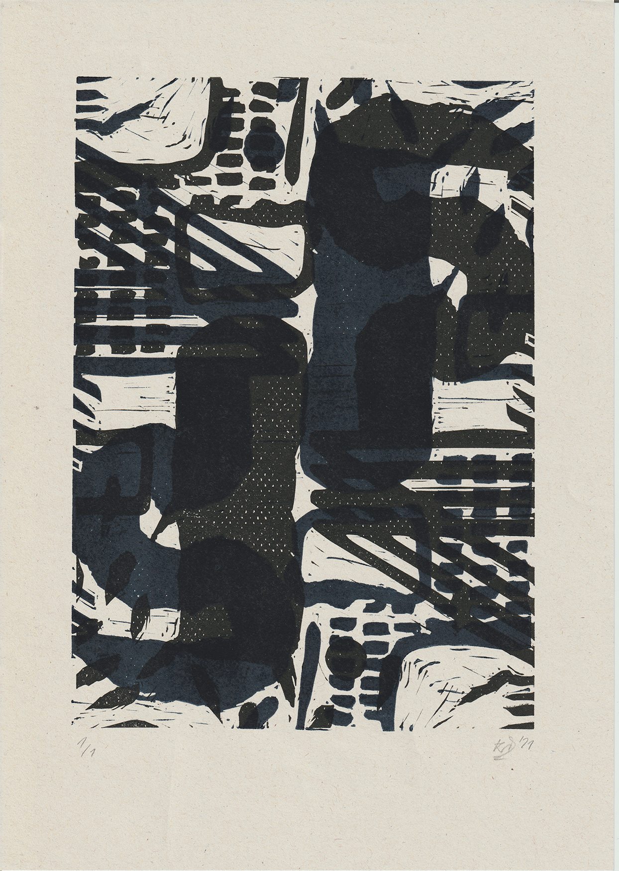 No name // 2021, linocut – monotype