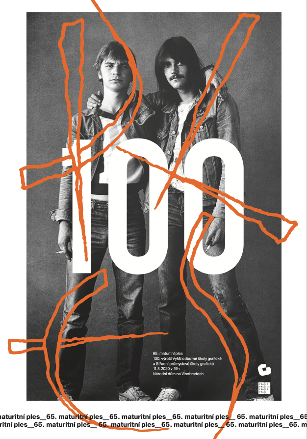 Poster for Hellichovka's graduation ball/100th anniversary