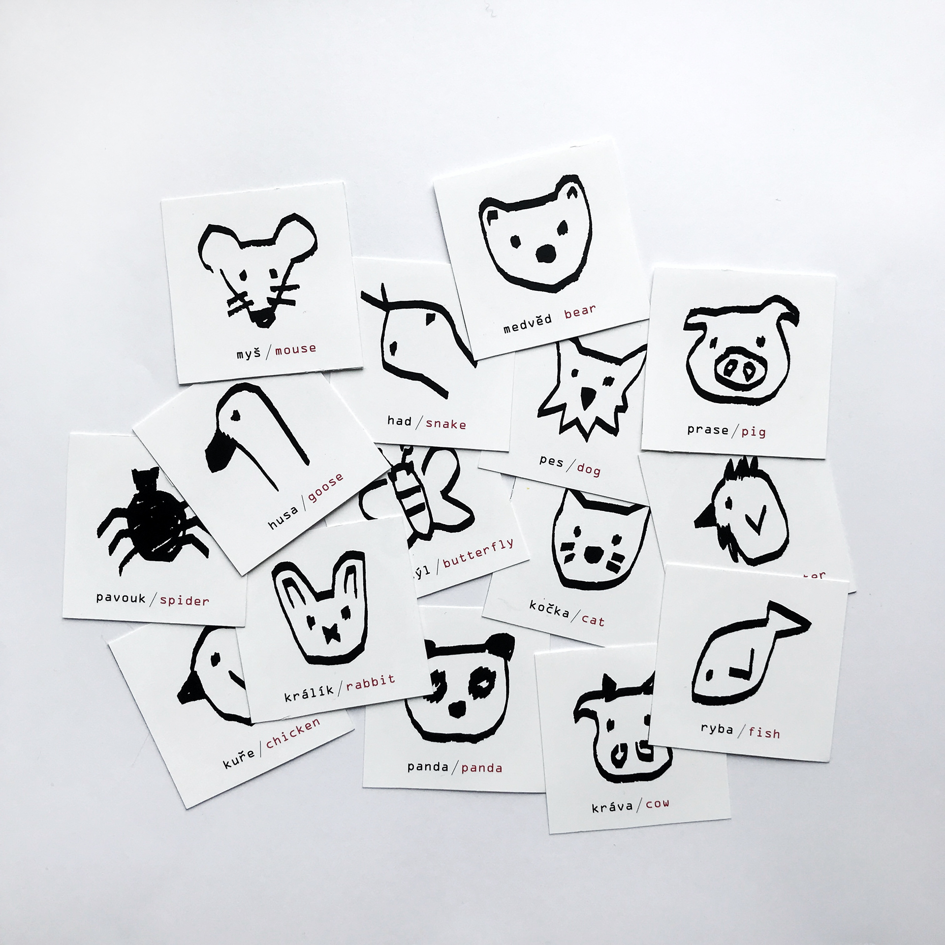 pexeso/memory 2021 - memory game, Czech and English translations + box design
