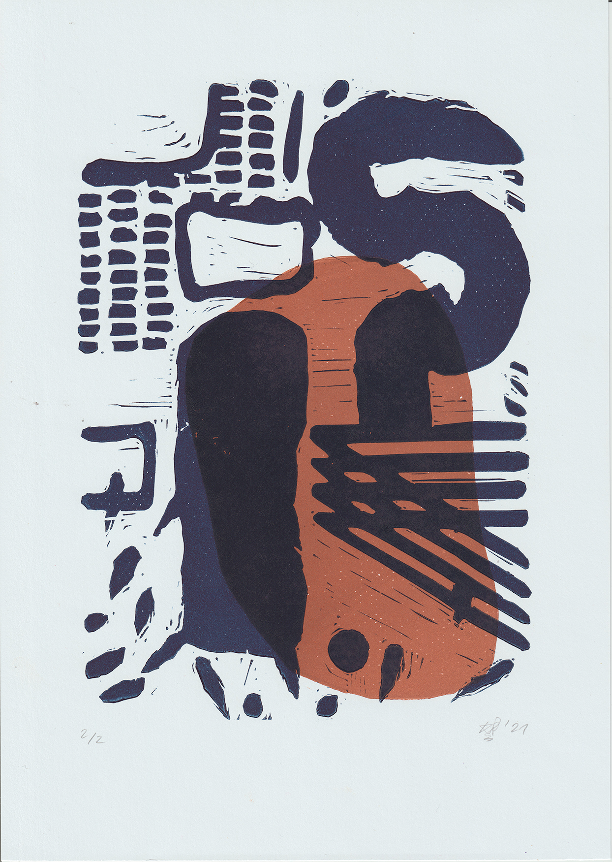 No name // 2021, linocut – monotype