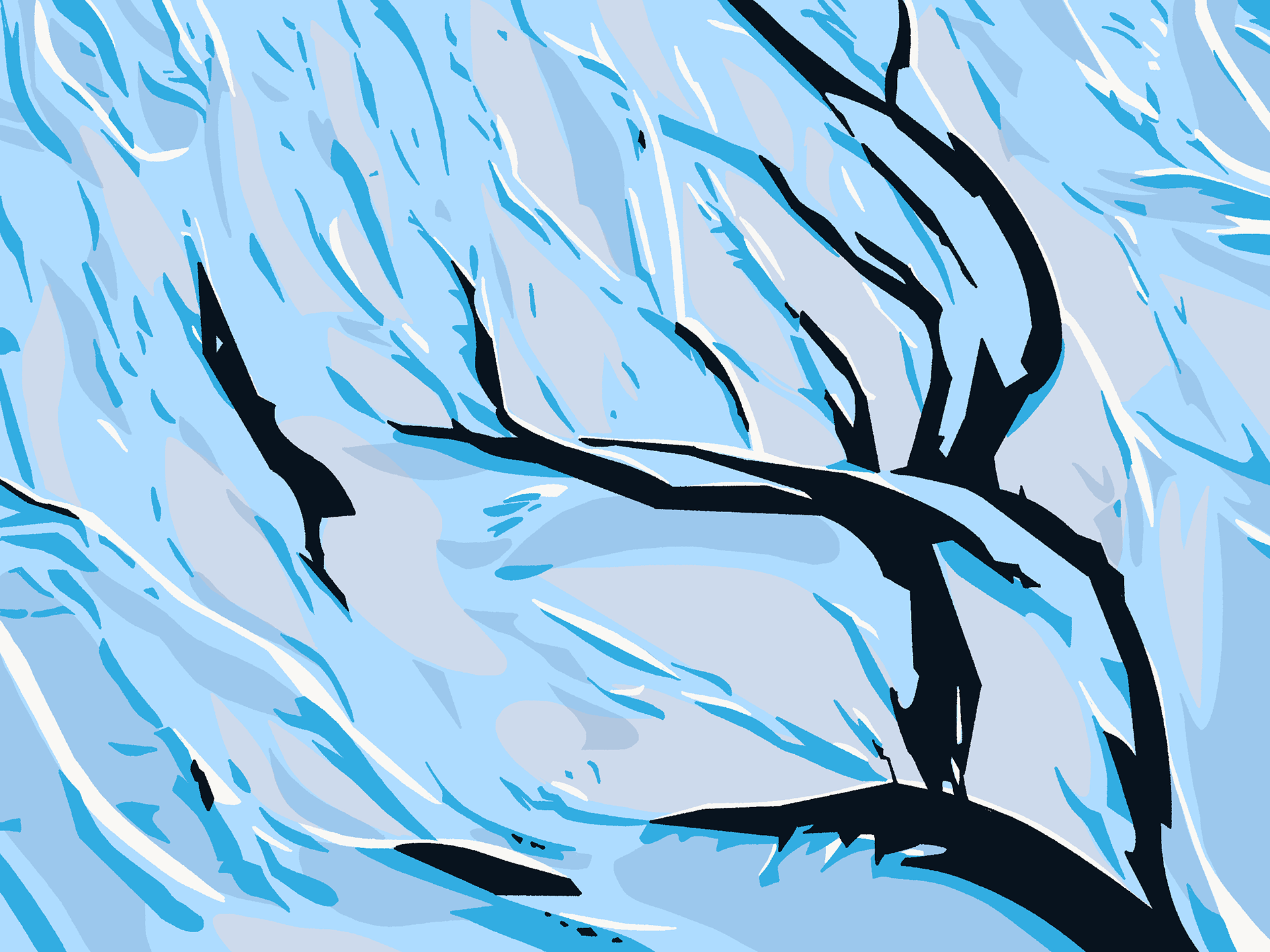 wallpaper illustrations // 2022, digital illustration, calendar collaboration with photographer Jan Brezina