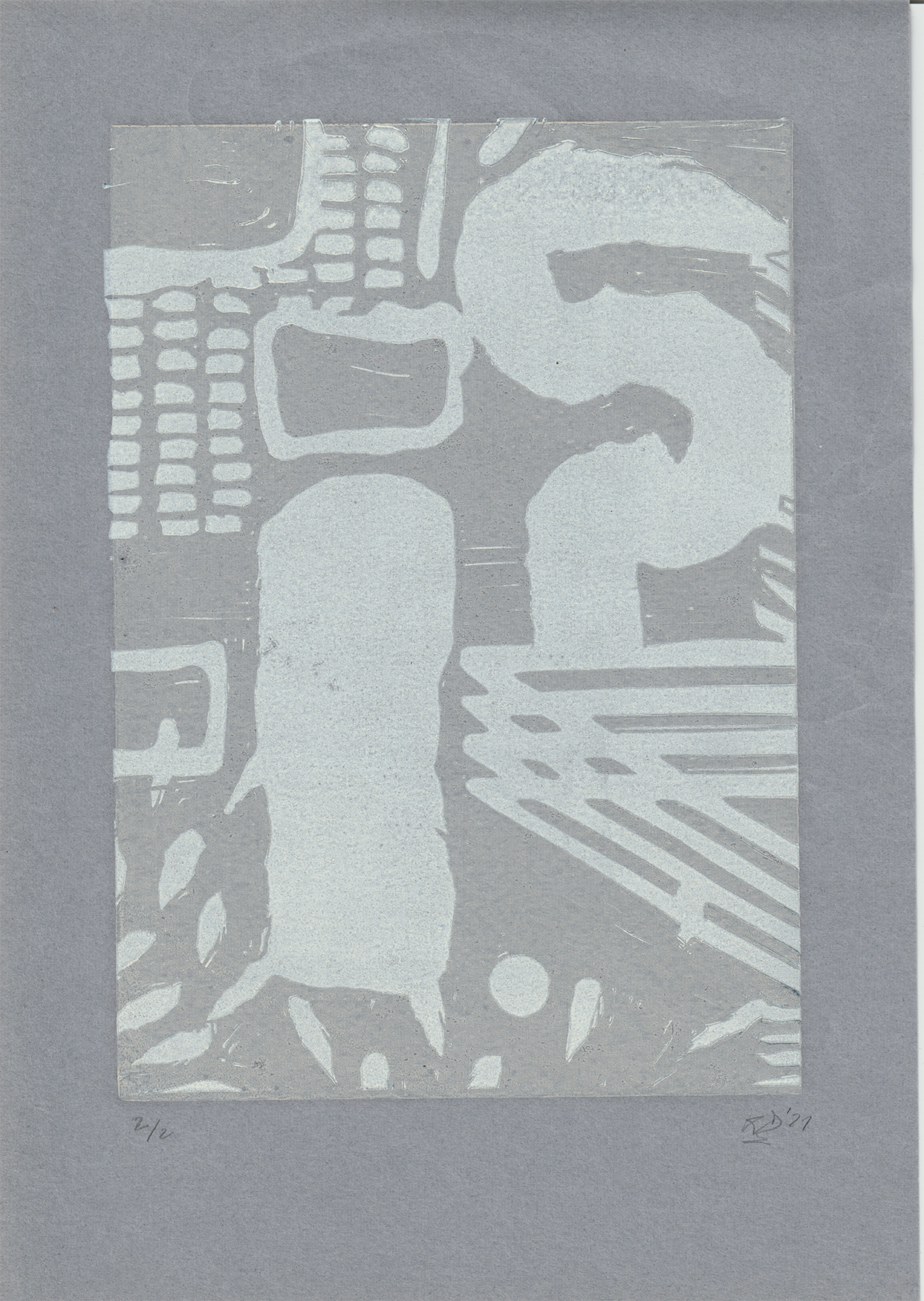 No name // 2021, linocut – monotype