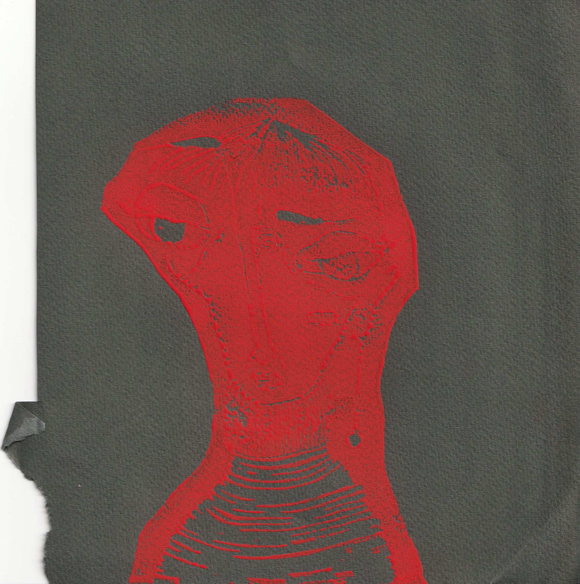 no name - 3003 linocut print, color variations