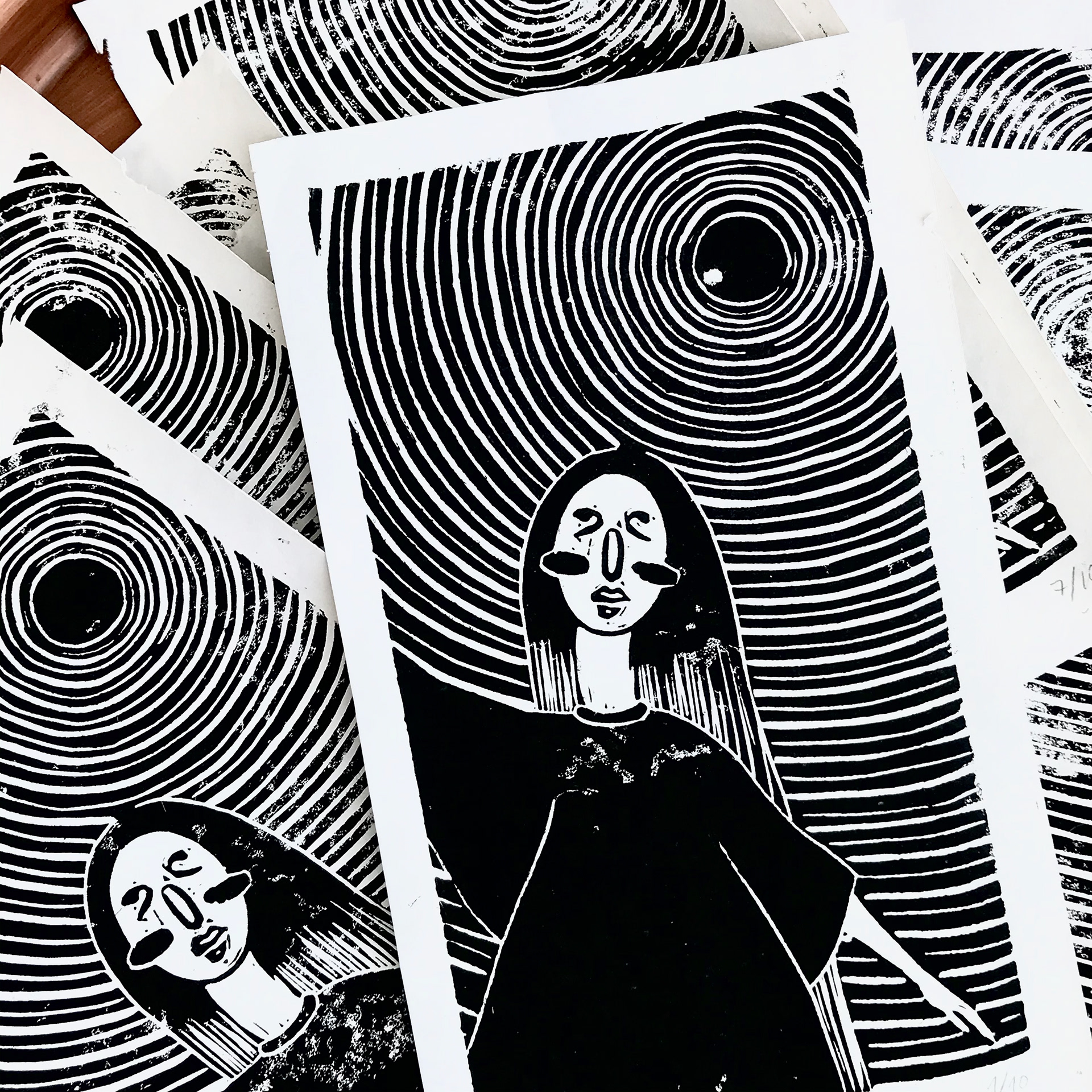 no name - 2405 linocut print 120x200
