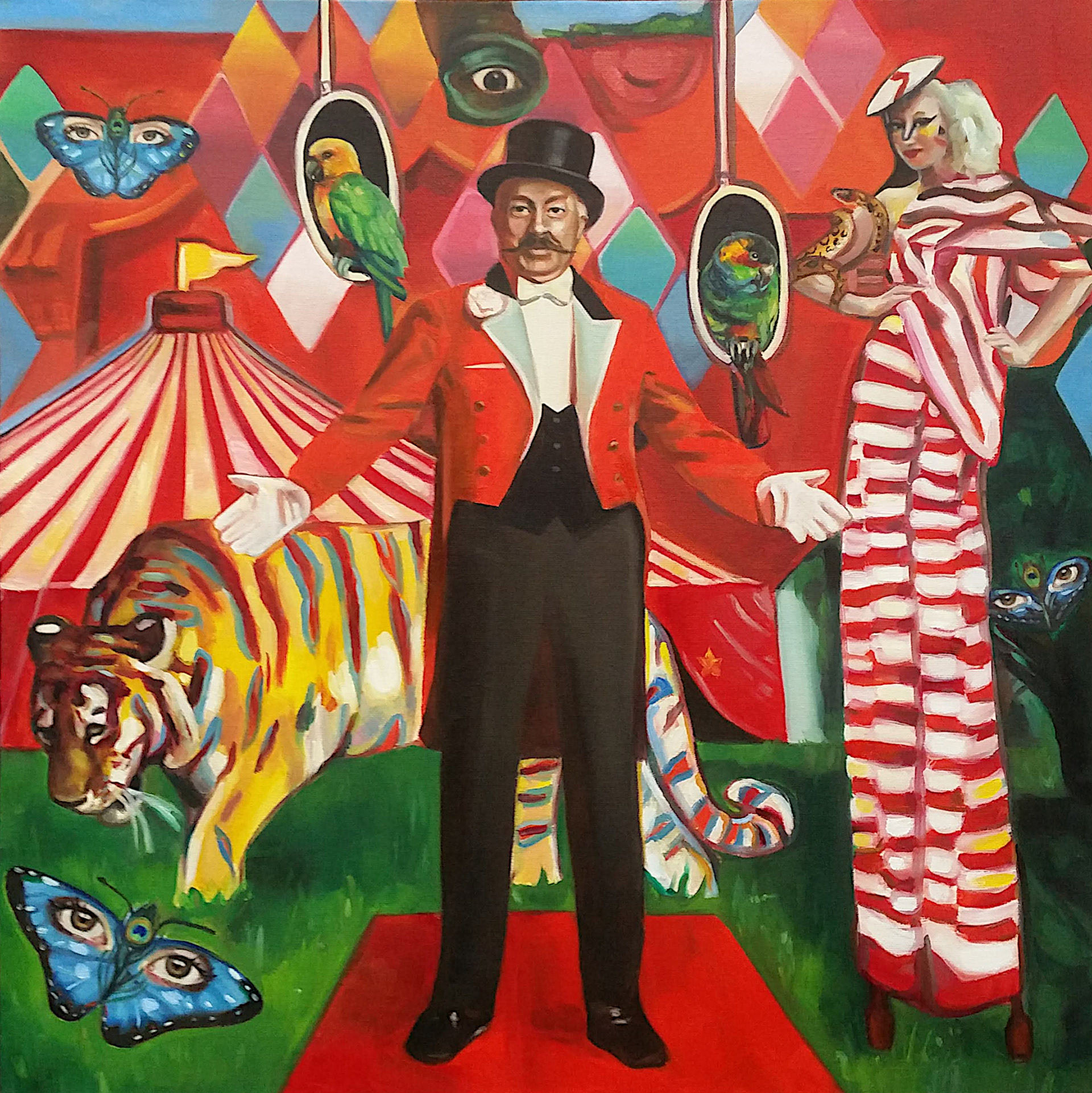 Ringmaster: Oil painting on canvas