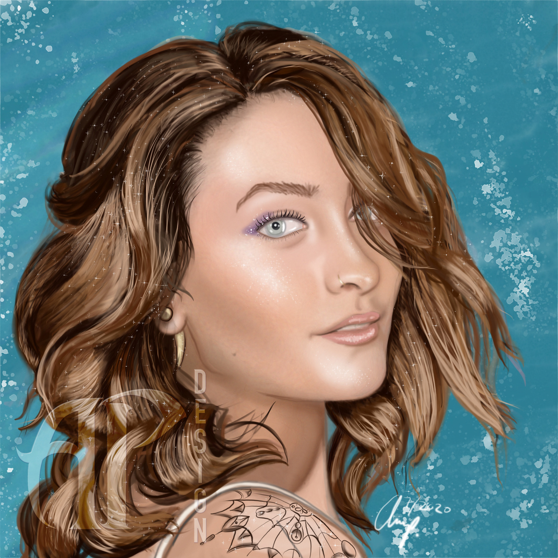 Portrait of Paris Jackson- Adobe Fresco