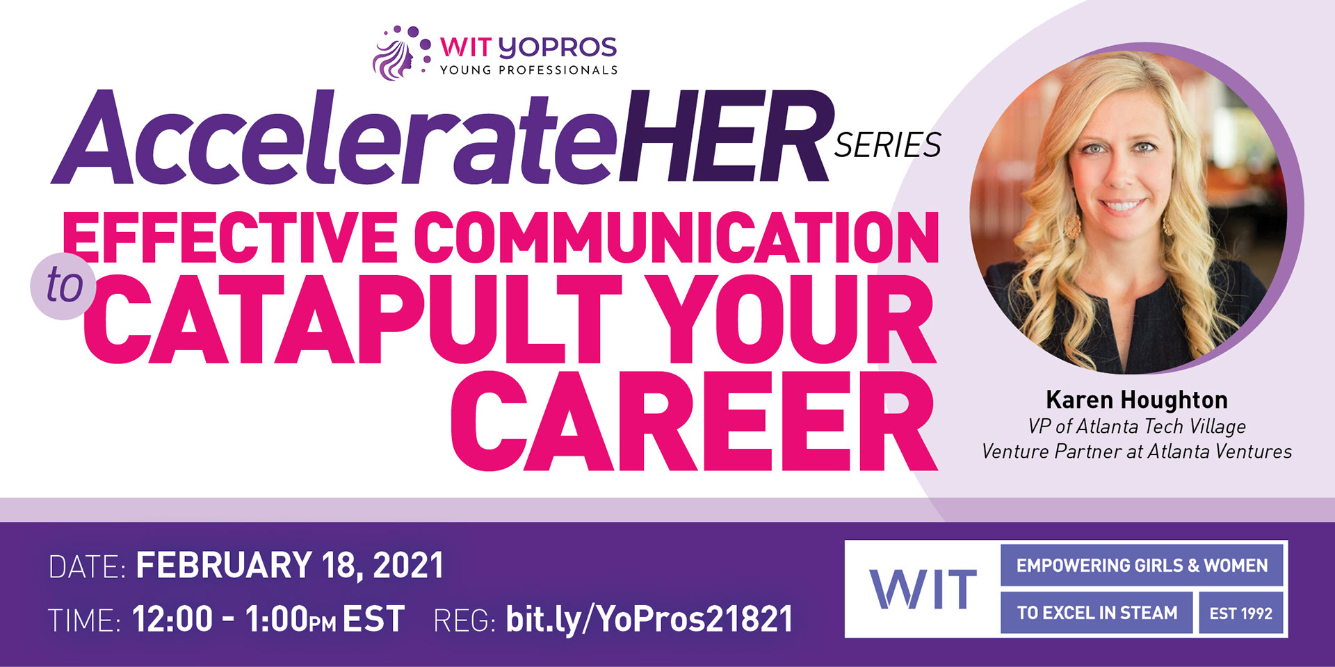 WIT YoPros Accelerate Her Event Facebook Ad