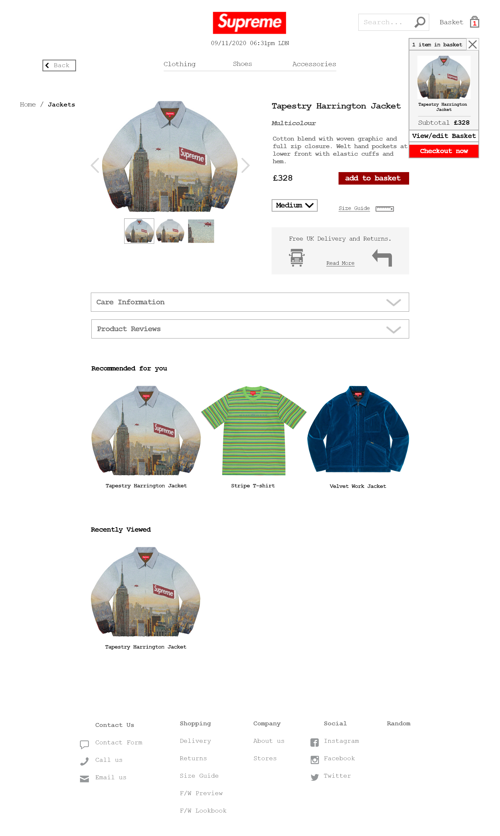 Supreme page clearance