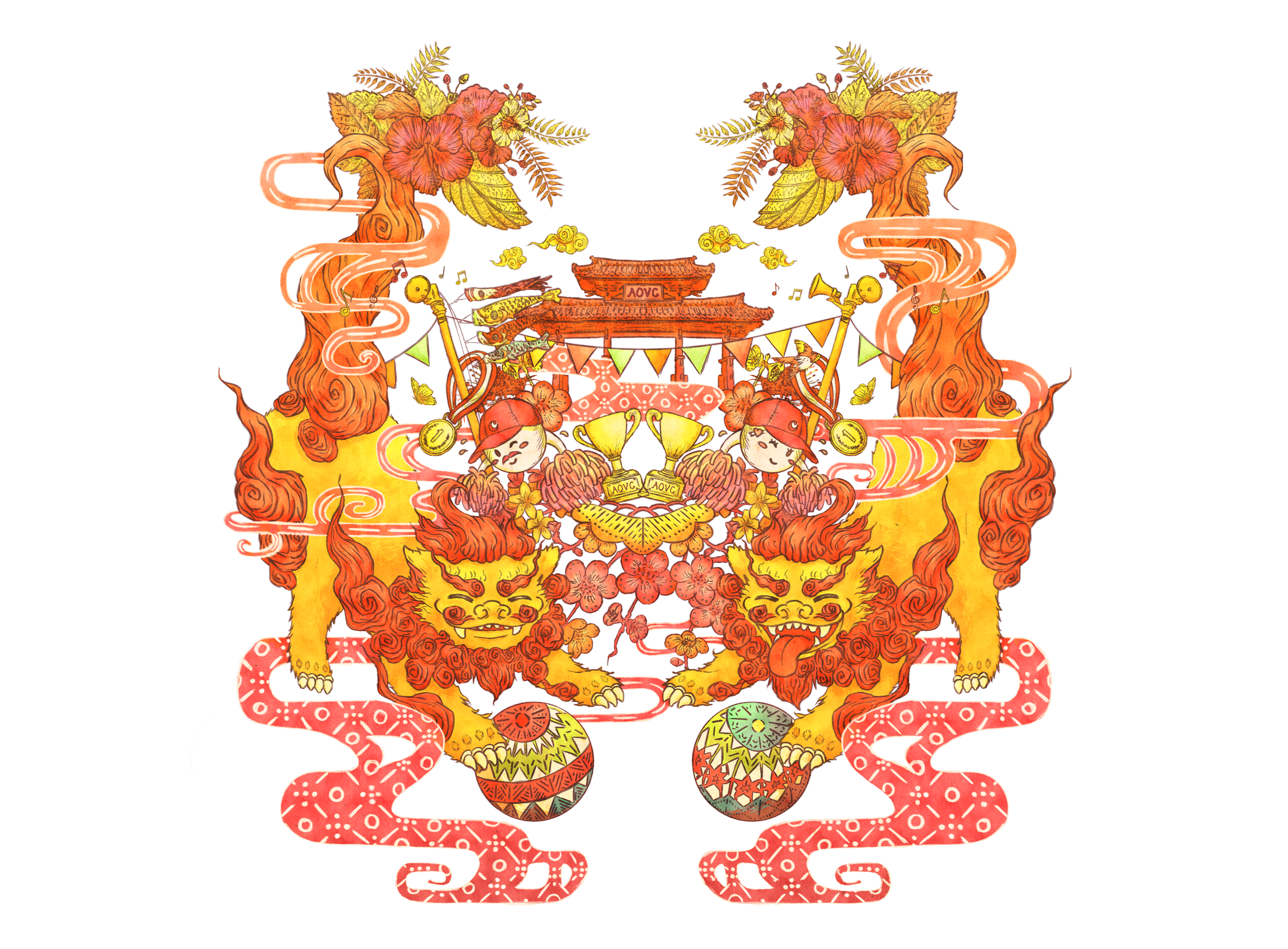 Illustration for the 51st Undokai Multi-Sports Festival of Okinawa Association of Vila Carrão