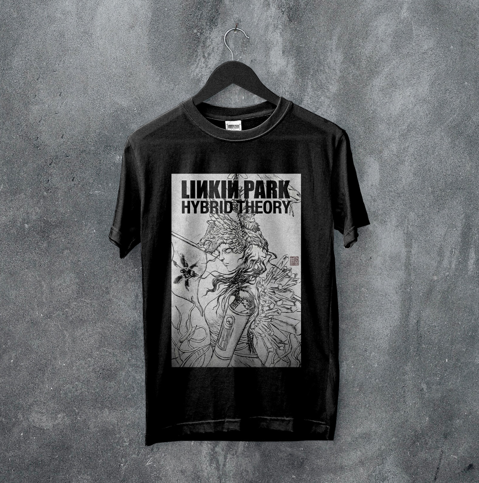Illustration created to celebrate the 20th anniversary of Linkin Park's first album Hybrid Theory