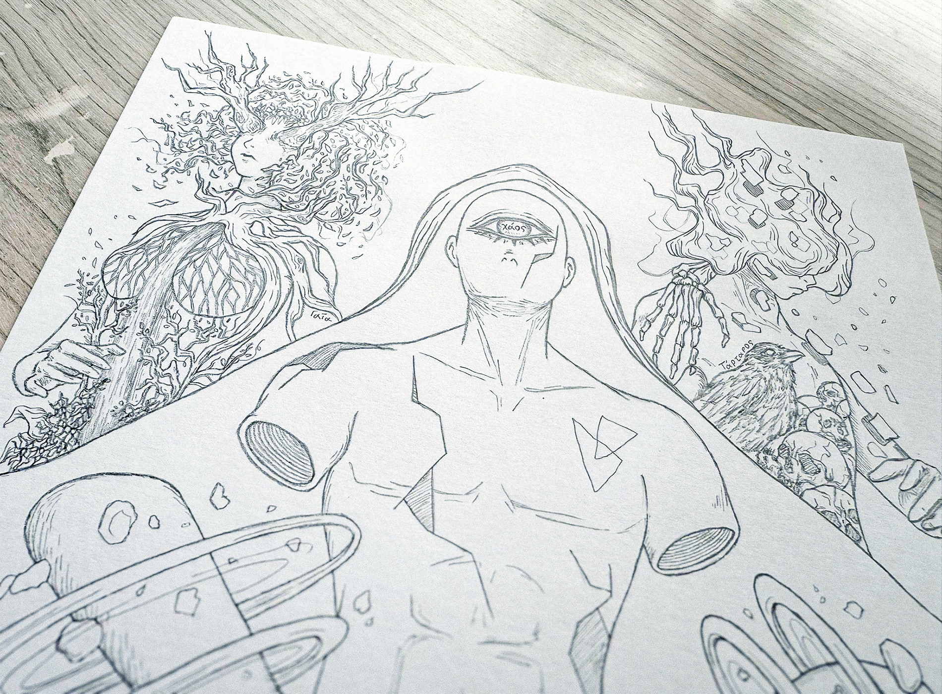 Illustration for the fourth issue of The Stygian Zine, titled “The Old Gods”