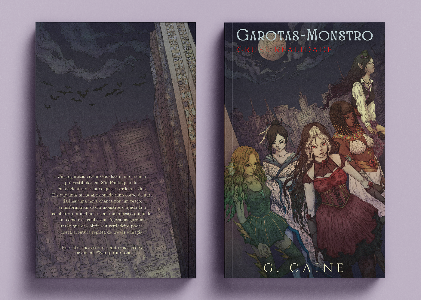 Cover illustration created for the book "Garotas-Monstro: Cruel Realidade" (Monster Girls: Cruel Reality) from author G. Caine
