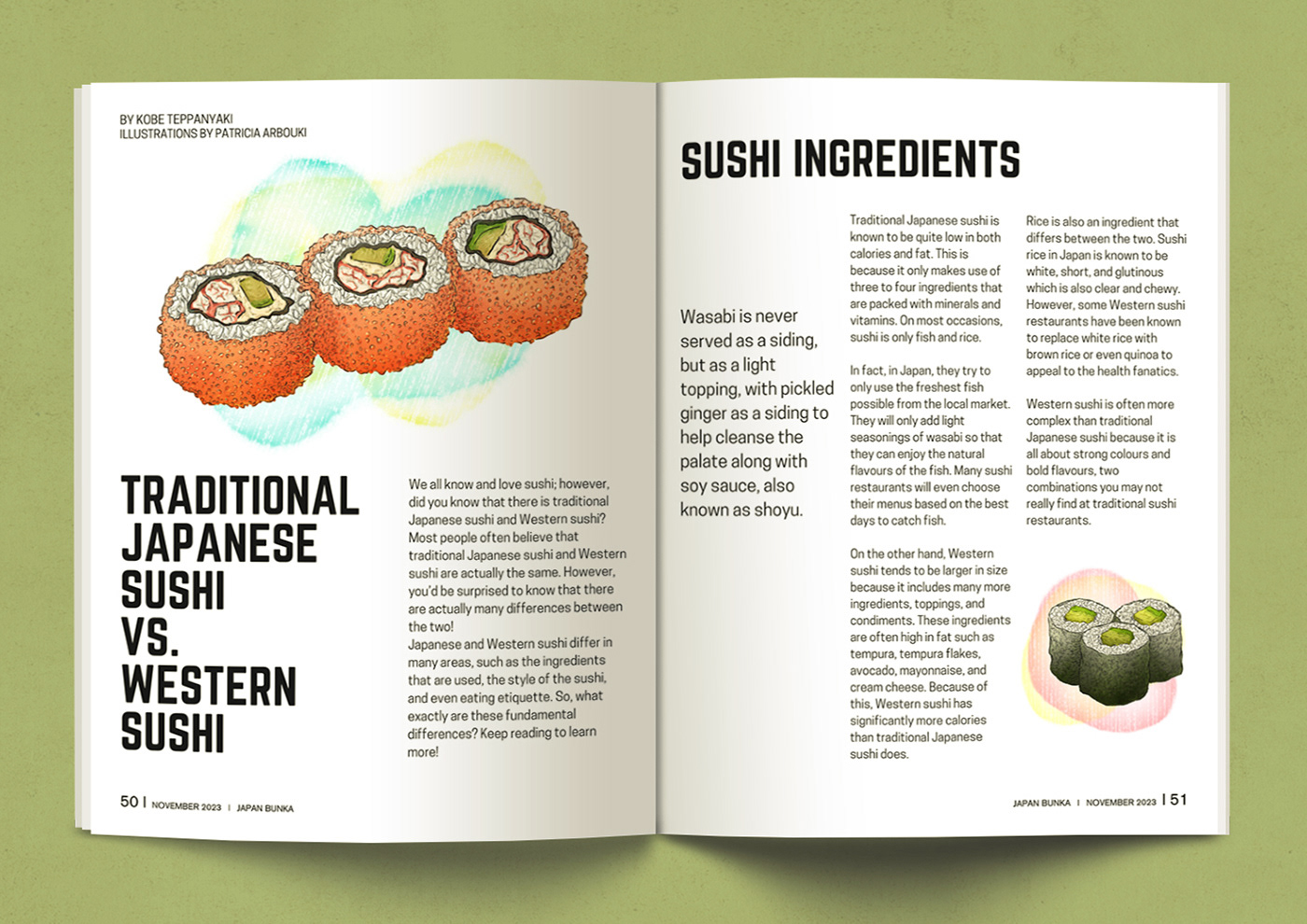 Illustrations for Japan Bunka magazine