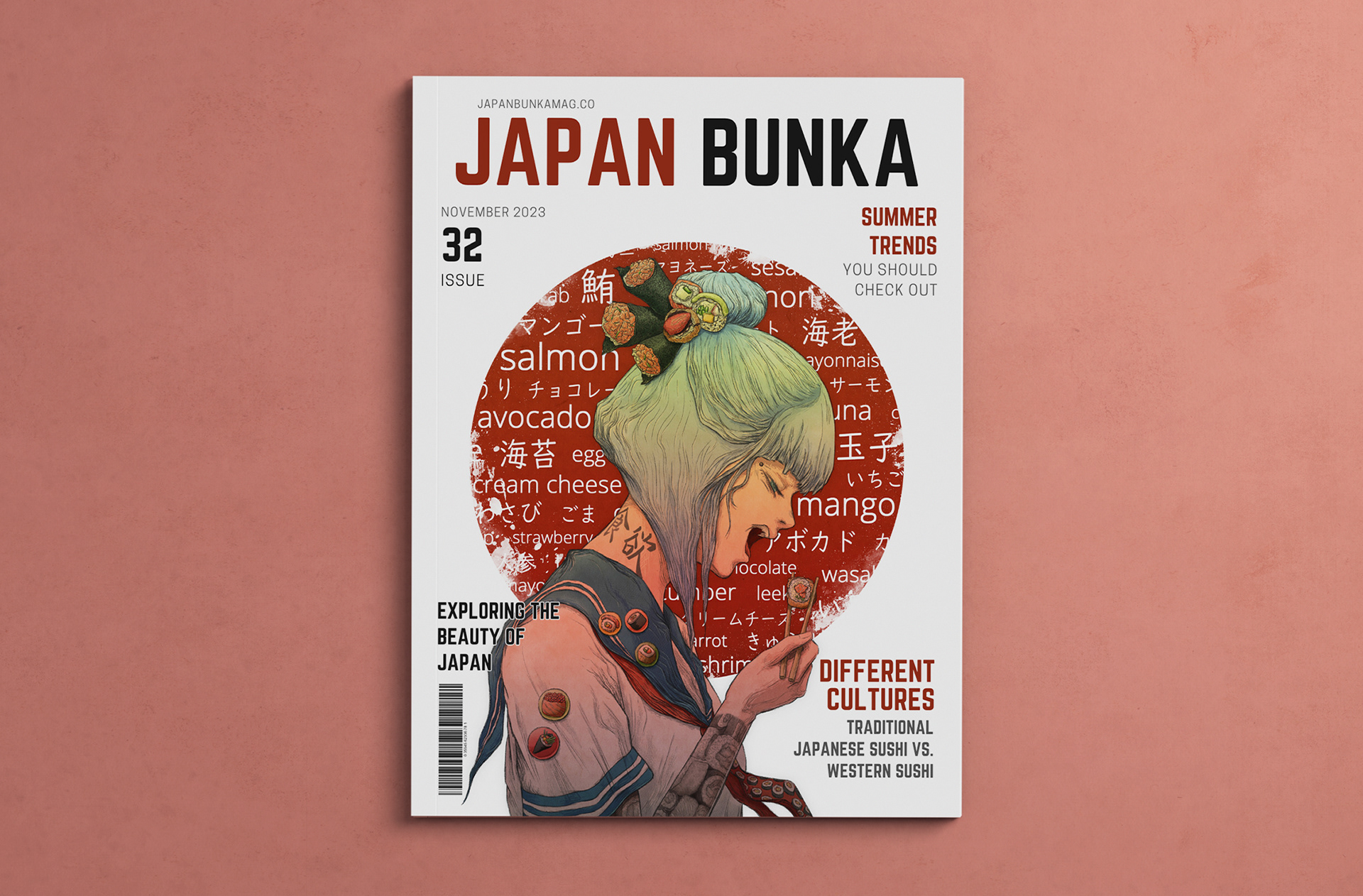 Cover illustration for Japan Bunka magazine