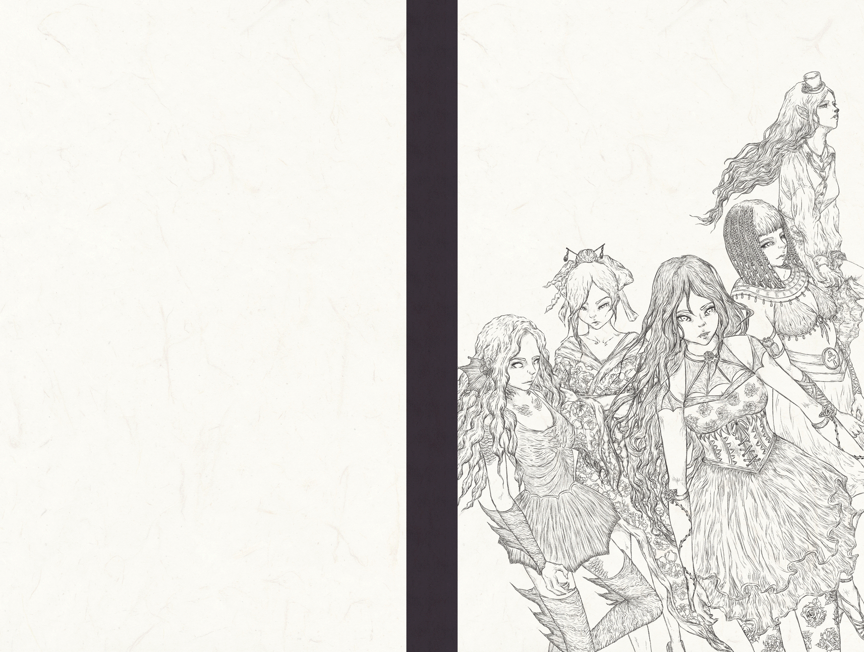 Process of cover illustration created for the book "Garotas-Monstro: Cruel Realidade" (Monster Girls: Cruel Reality) from author G. Caine