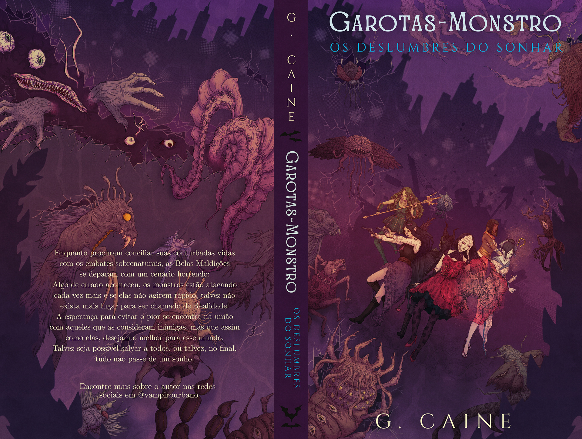 Book cover illustration Garotas-Monstro Os Deslumbres do Sonhar