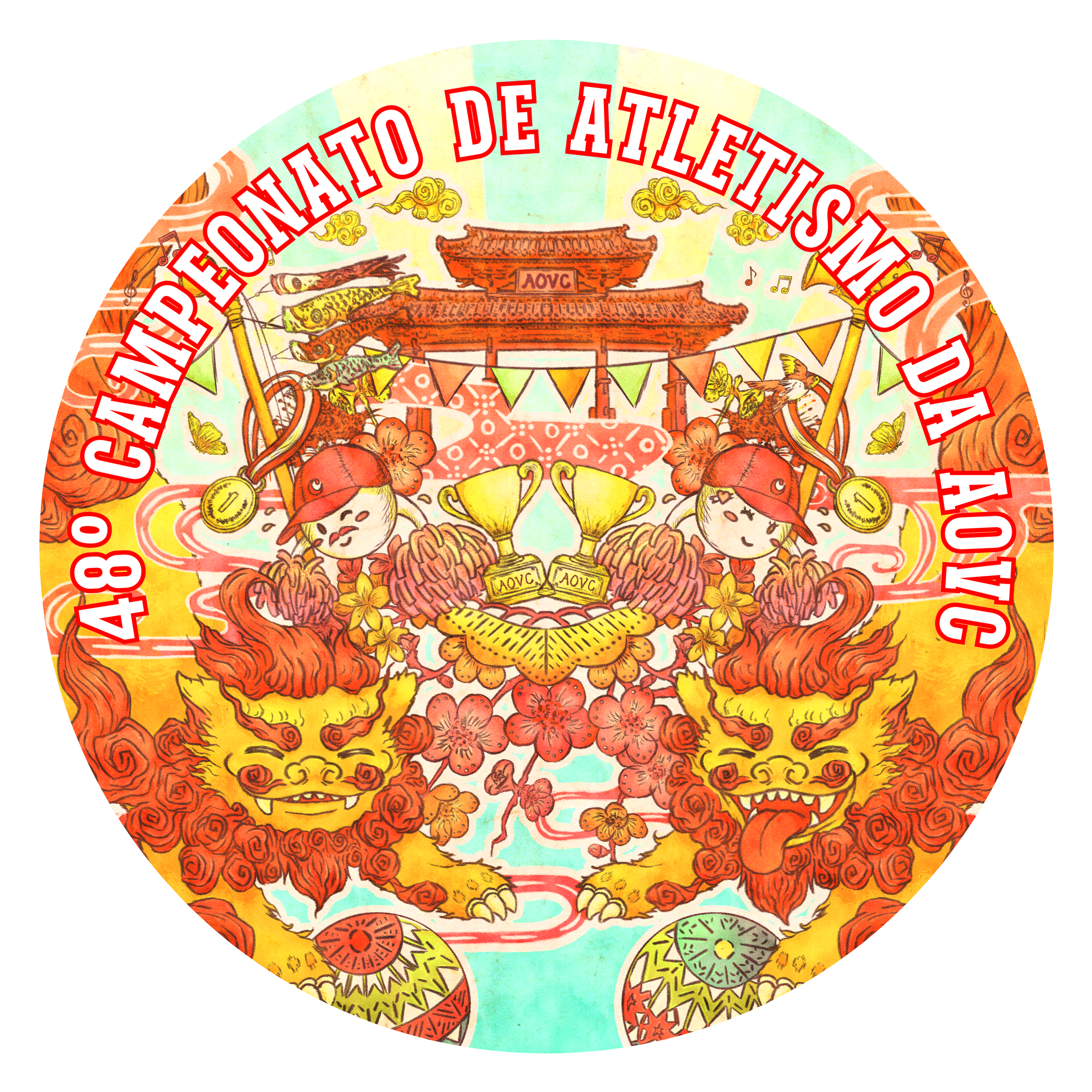 Medal illustration for the 51st Undokai Multi-Sports Festival of  Okinawa Association of Vila Carrão