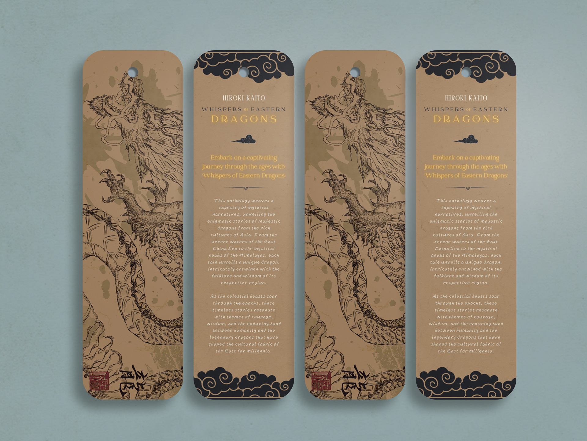 Bookmarker illustration for the book Whispers Of Eastern Dragons