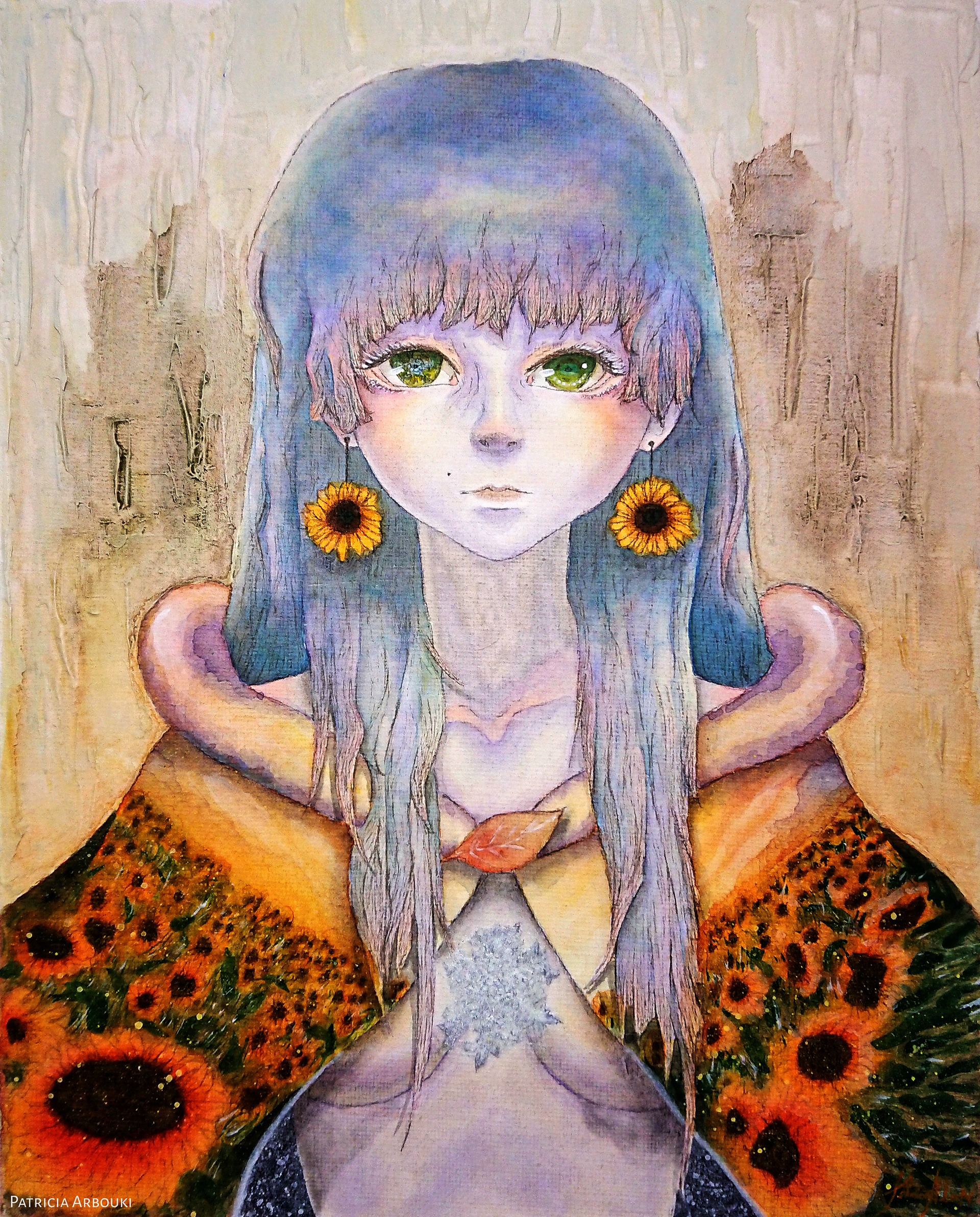 Acrylic painting 太陽 -Taiyou- (Sun)