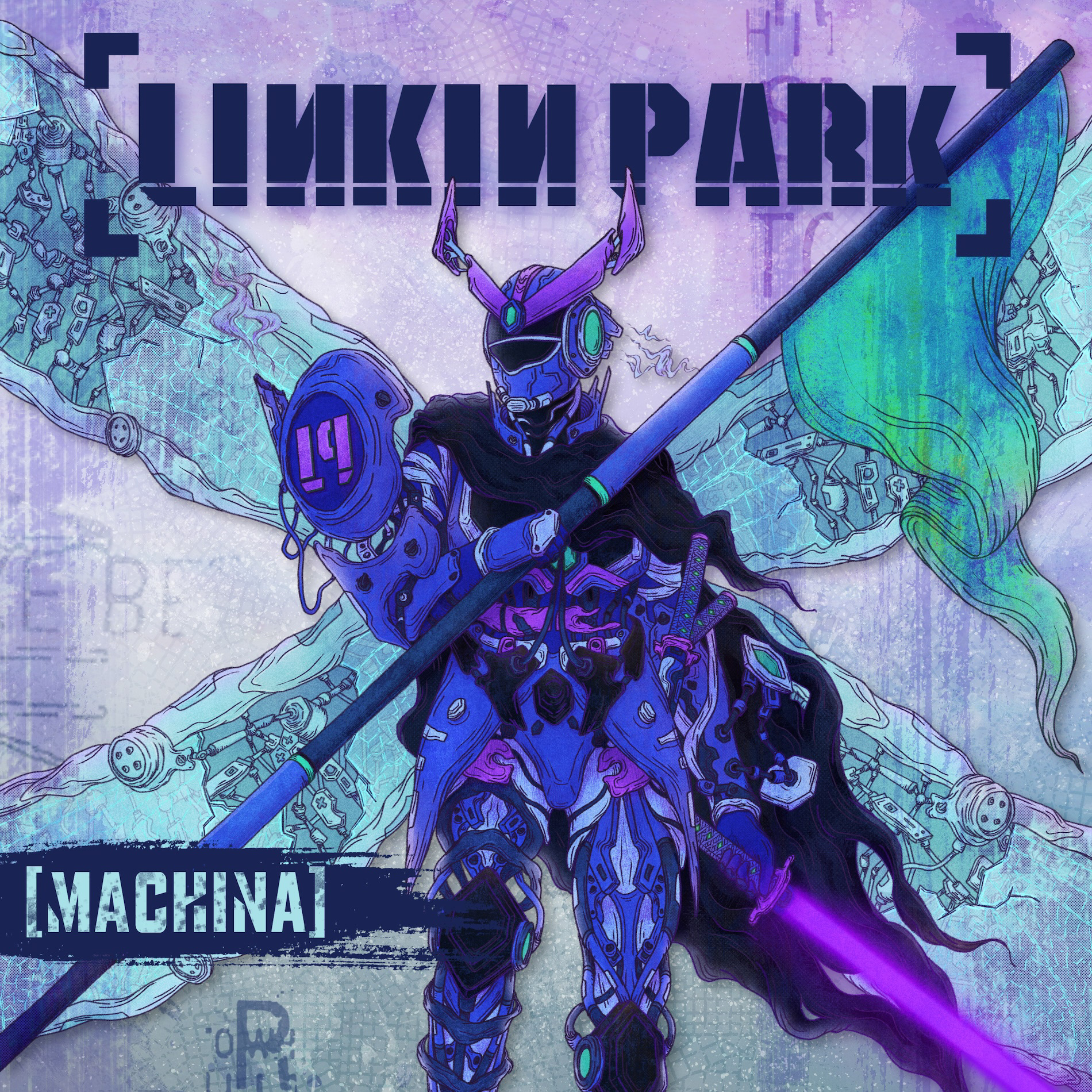 Cover illustration for Machina [Reanimation Remix], a tribute album by the Linkin Park fan community