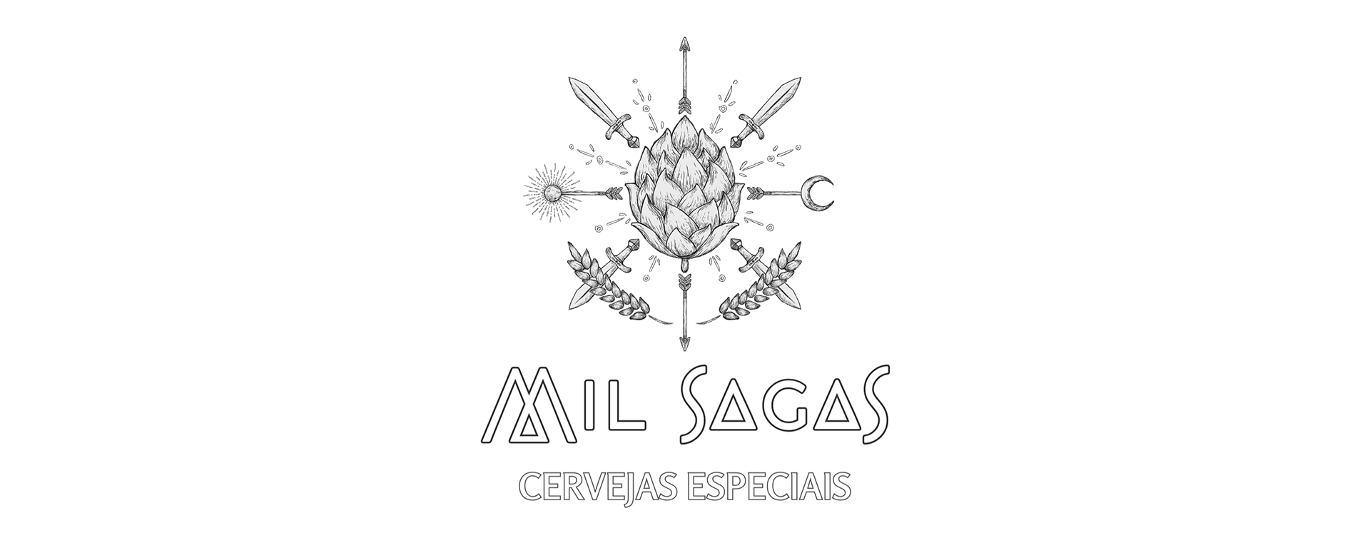Mil Sagas Brewery logo design