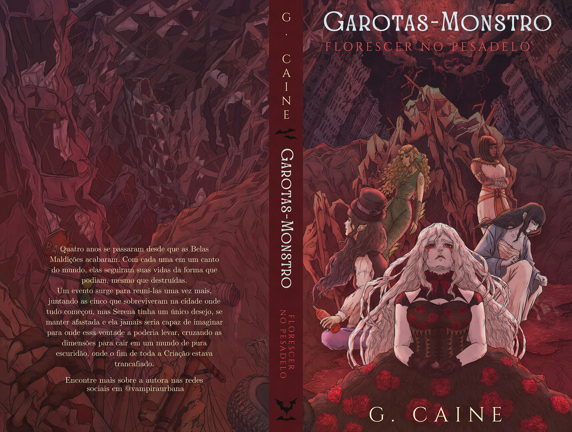 Book cover illustration Garotas-Monstro Florescer no Pesadelo