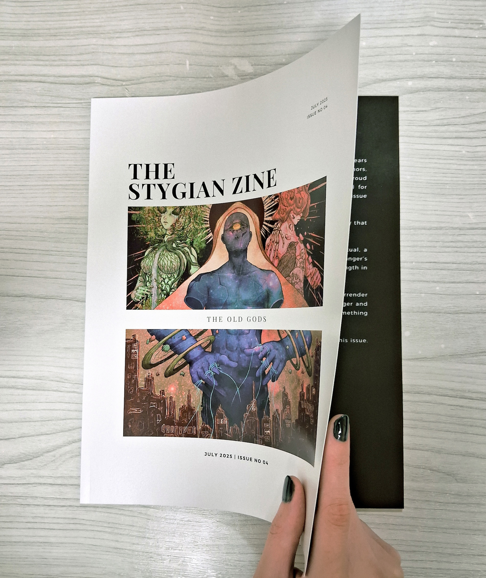 Illustration for the fourth issue of The Stygian Zine, titled “The Old Gods”