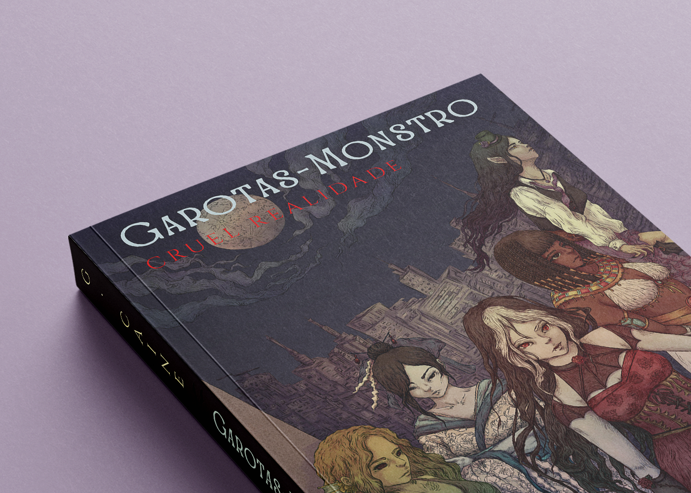 Cover illustration created for the book "Garotas-Monstro: Cruel Realidade" (Monster Girls: Cruel Reality) from author G. Caine