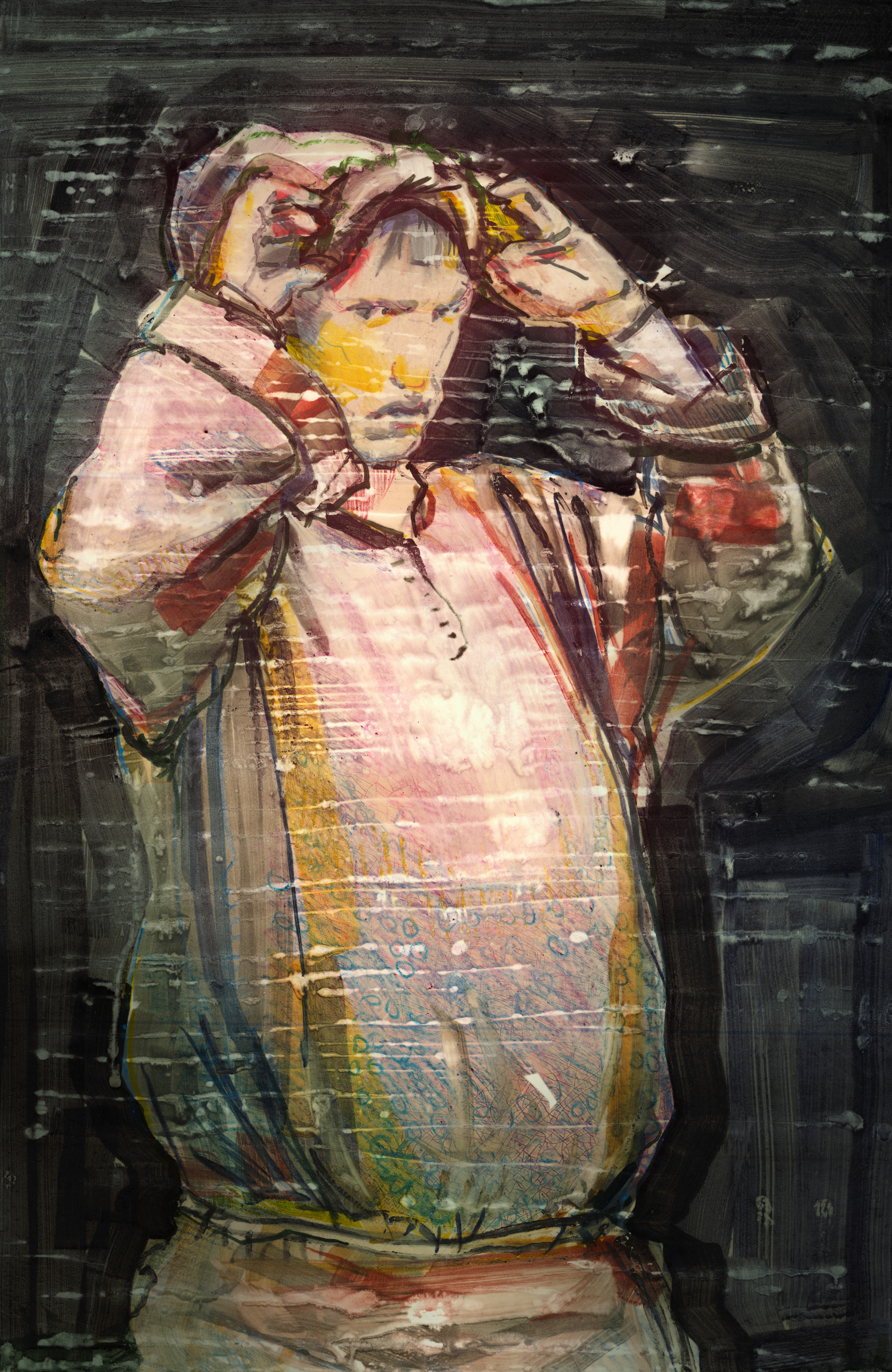 Gouache Monotype