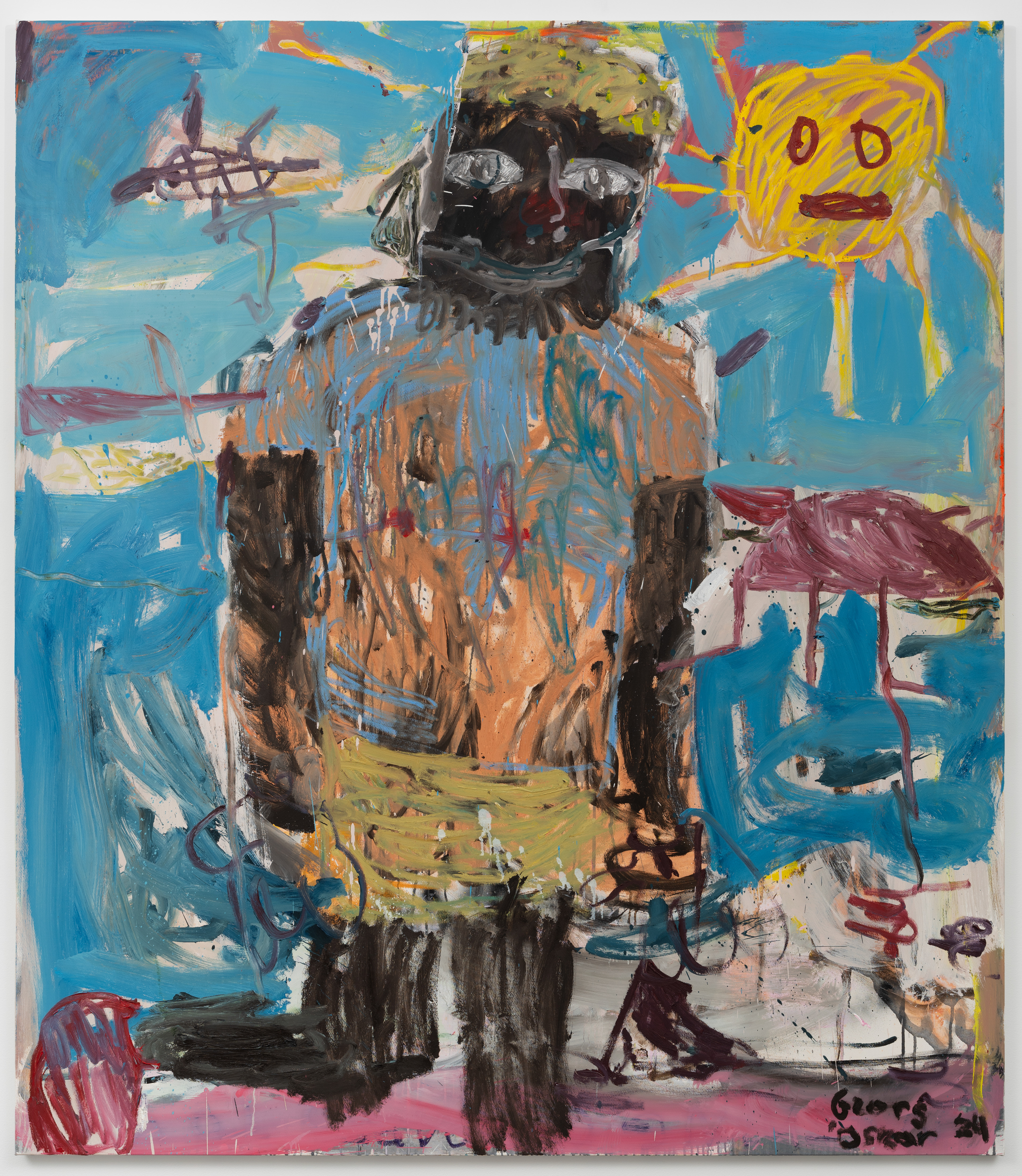 Me and the sun, 195 x 170 cm, oil on canvas, 2023