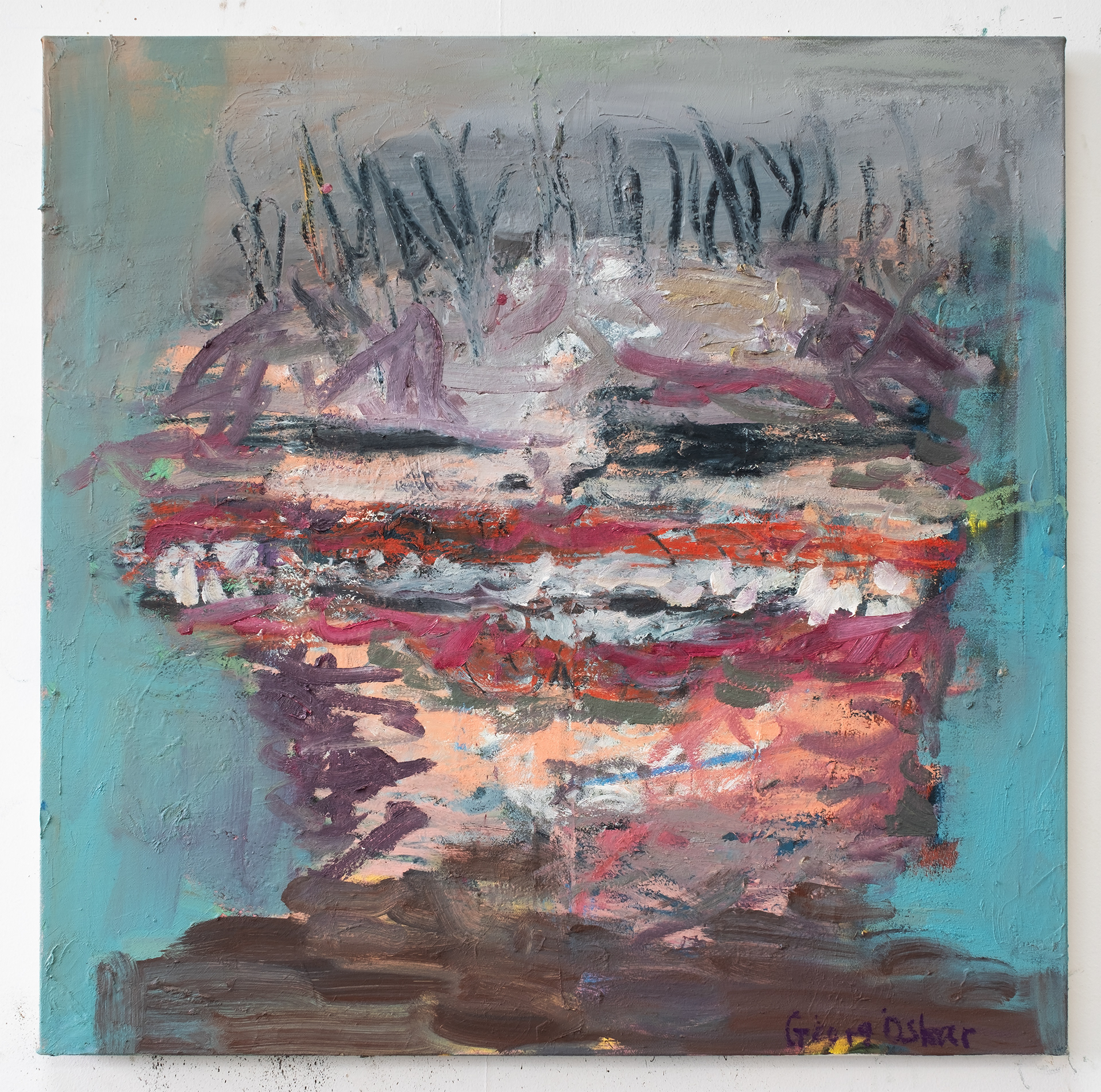 Shape of Loss, 100x100cm, oil on canvas, 2025