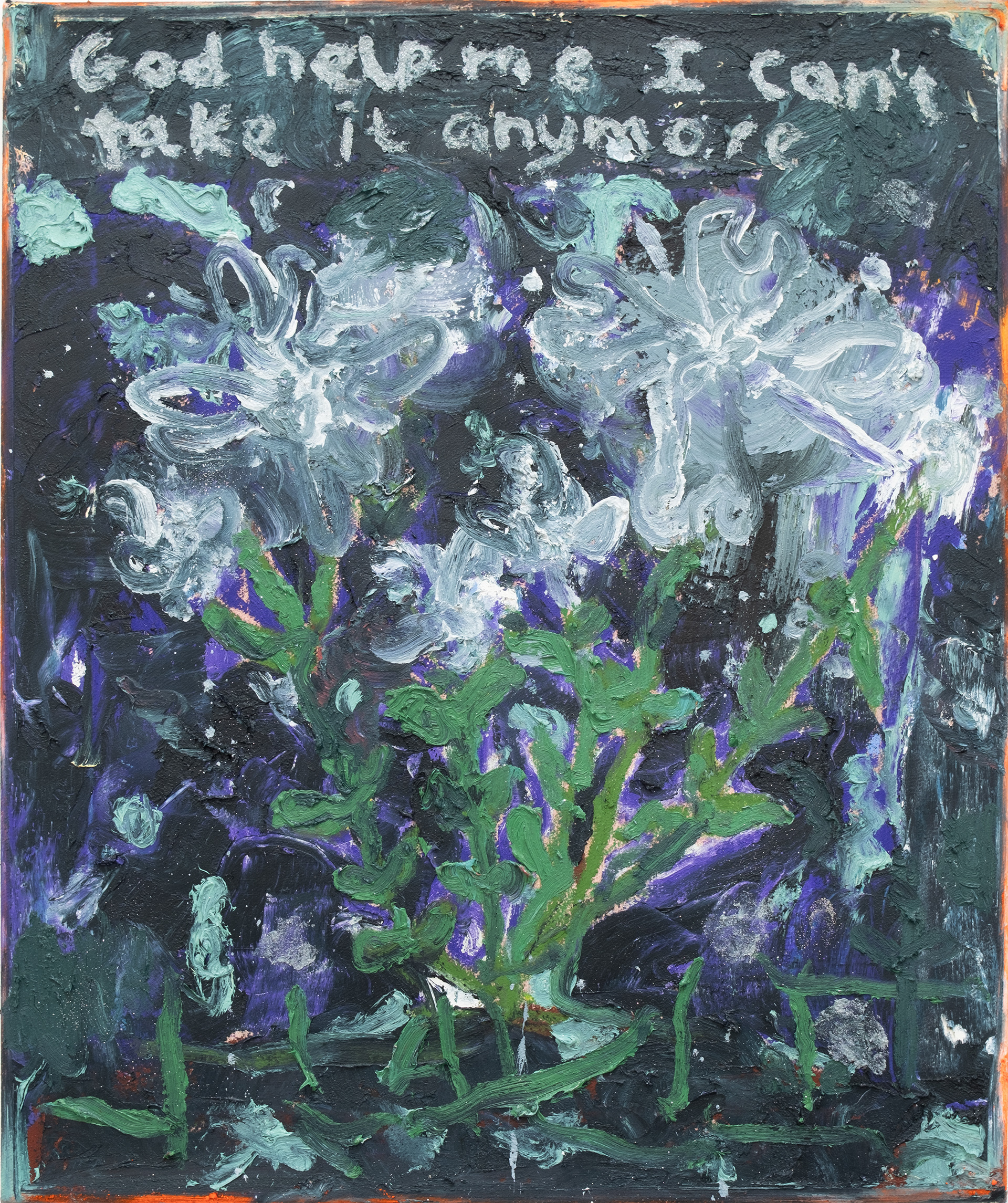 God Help me, 60x50cm, acrylic and oil on canvas, 2025