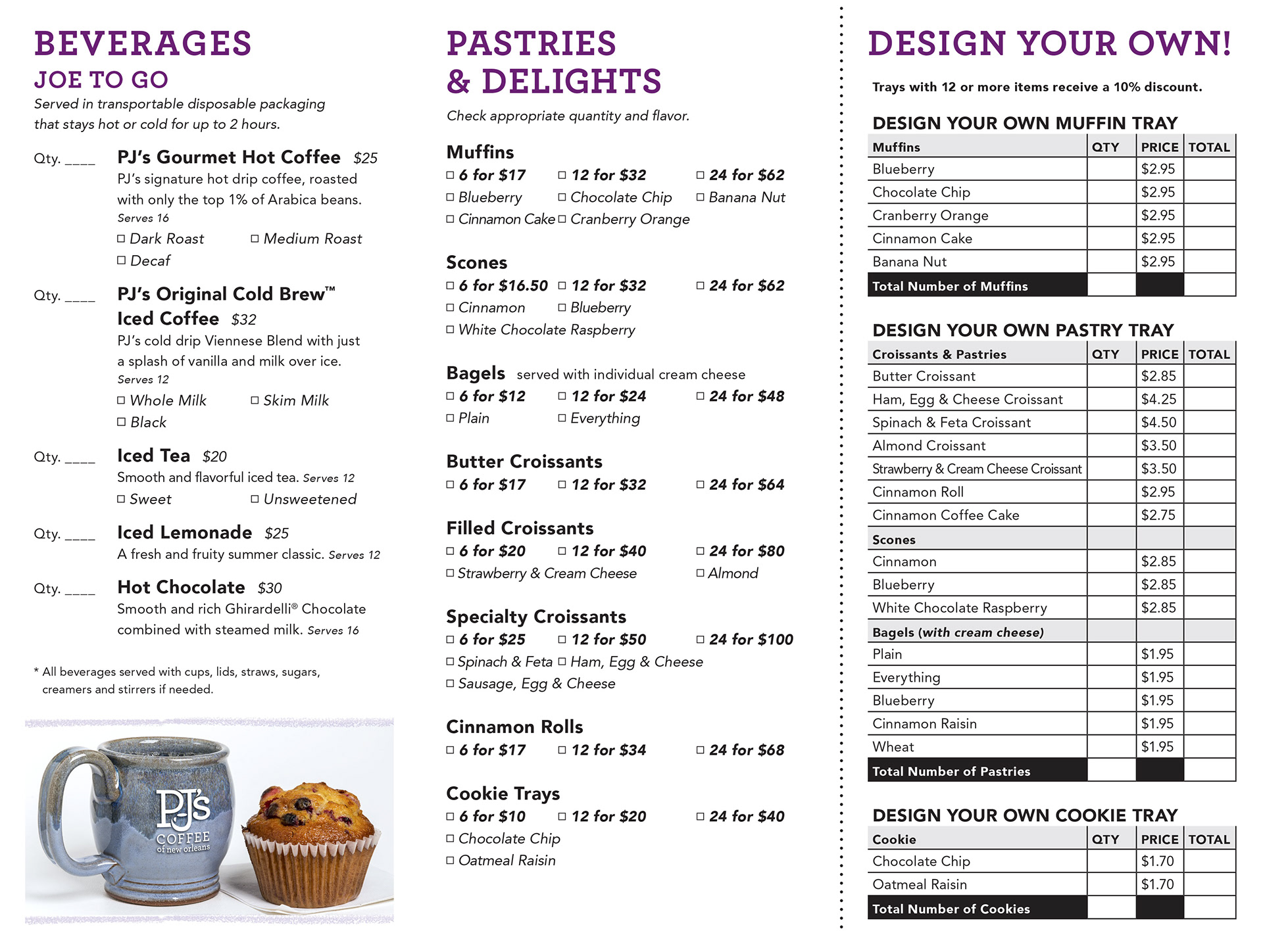 Catering Tri-Fold Brochure