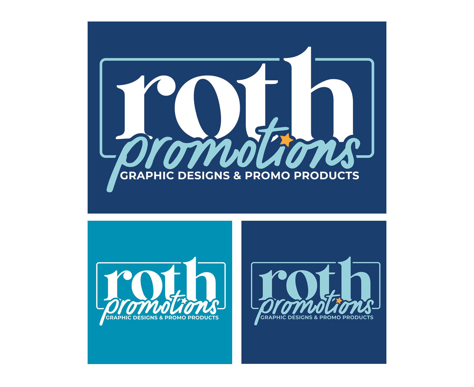 Final Logo Design on Colors Backgrounds