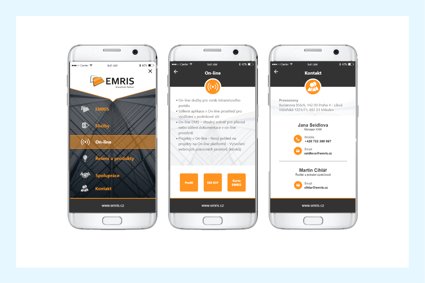 Emris phone app