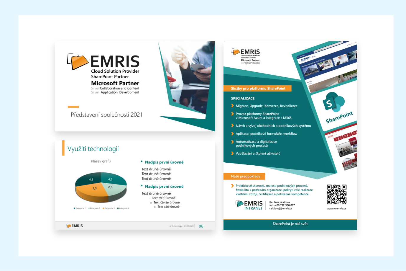EM Intranet leaflet and powerpoint template example